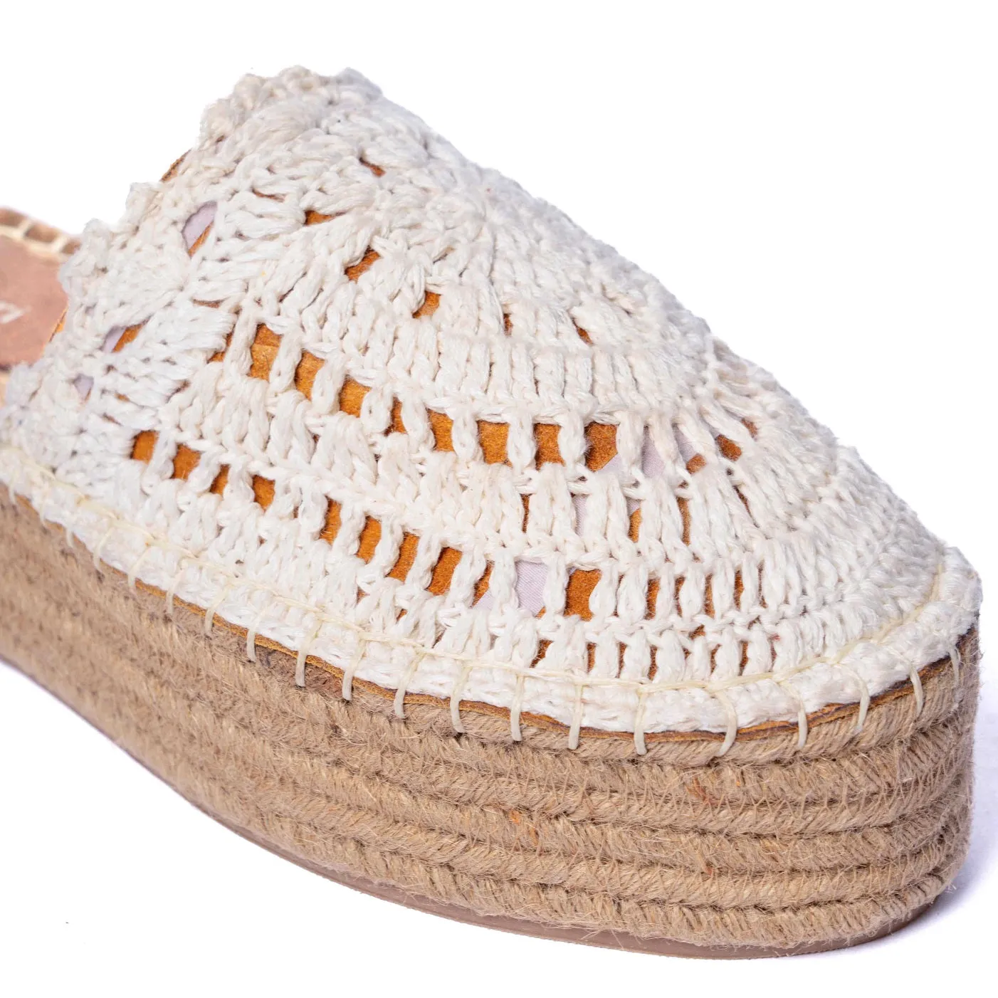 Camellias Crochet Espadrilles Platforms