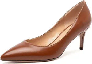 Castamere Womens Slip On Low Heel Pumps Pointed Toe Basic Comfortable 6.5CM Heels