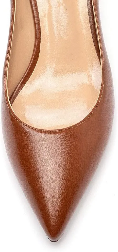 Castamere Womens Slip On Low Heel Pumps Pointed Toe Basic Comfortable 6.5CM Heels