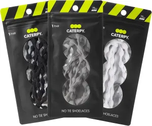 Caterpy Run - The Ultimate Elastic No Tie Shoelaces for Adults & Kids (3 & 6 Pack)
