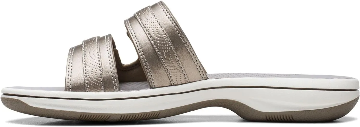 Clarks - Womens Breeze Piper H Shoes, Color Pewter, Size: 9 M US