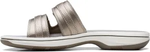 Clarks - Womens Breeze Piper H Shoes, Color Pewter, Size: 9 M US