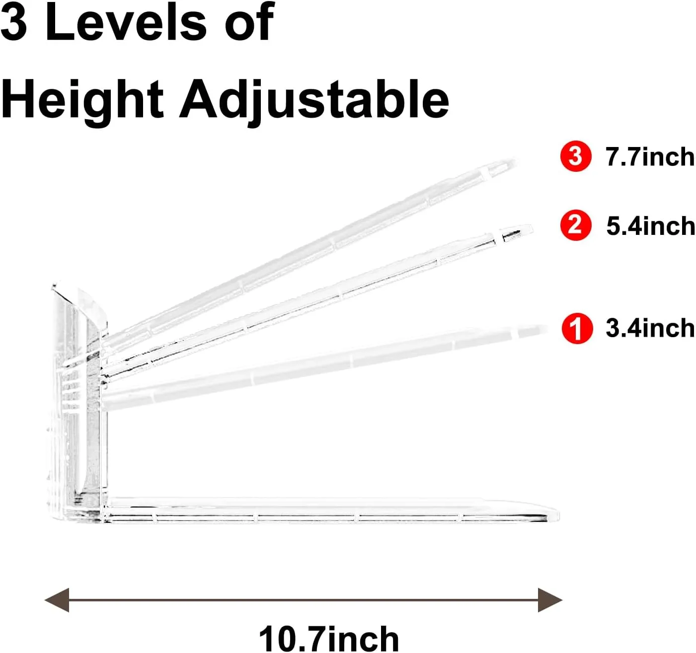 Clear Shoe Slot Organizers Shoe Stackers Organizer for Closet Adjustable Space Saver Shoe Rack Holder Display for Flat Sneakers High-Heel Organizador para Zapatos 6 Pack