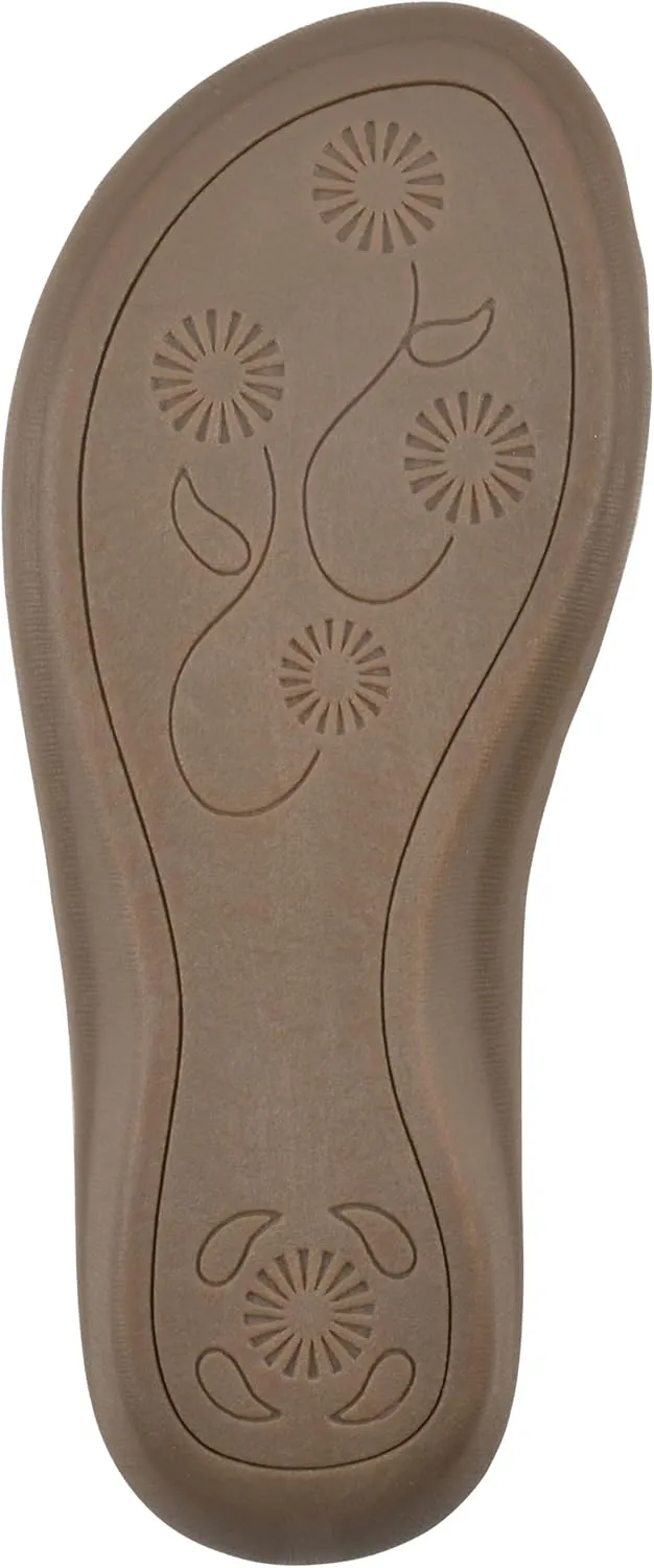 CLIFFS BY WHITE MOUNTAIN Women's Comate Rhinestoned Mini Wedge Flip Flop Sandal