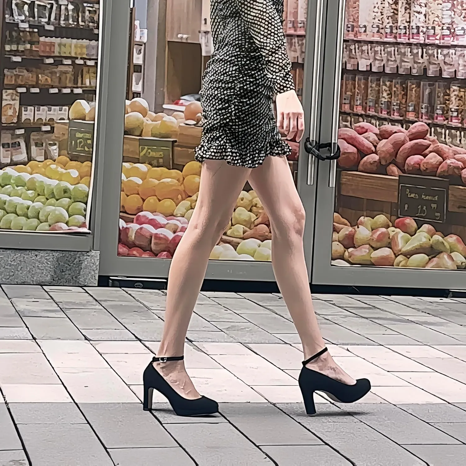 Close Toe Classic High Heels Platform High Heels Round Toe Comfortable Low Platform Mary Jane Dress Pumps Shoes Ankle Strap Shoes for Casual Work Wedding