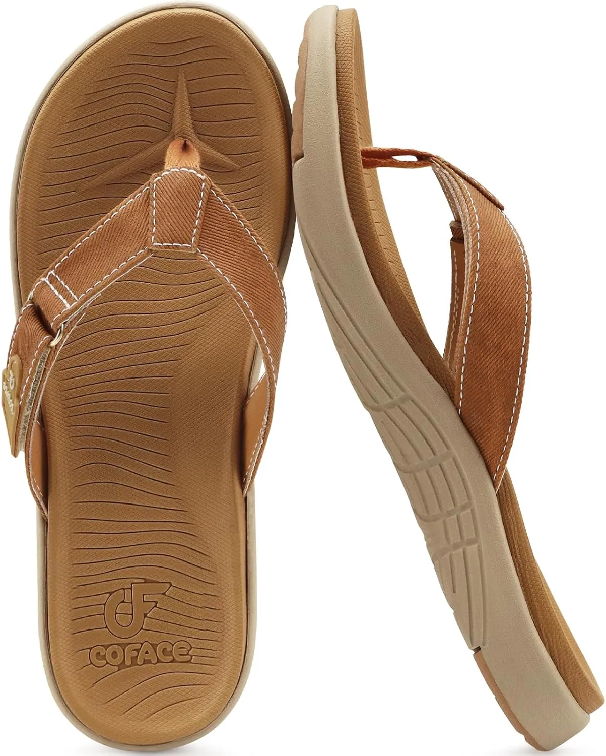COFACE Flip Flops for Women with Arch Support Beach Thong Sandals for Woman Adjustable Fashion Orthopedic Sandal Outdoor