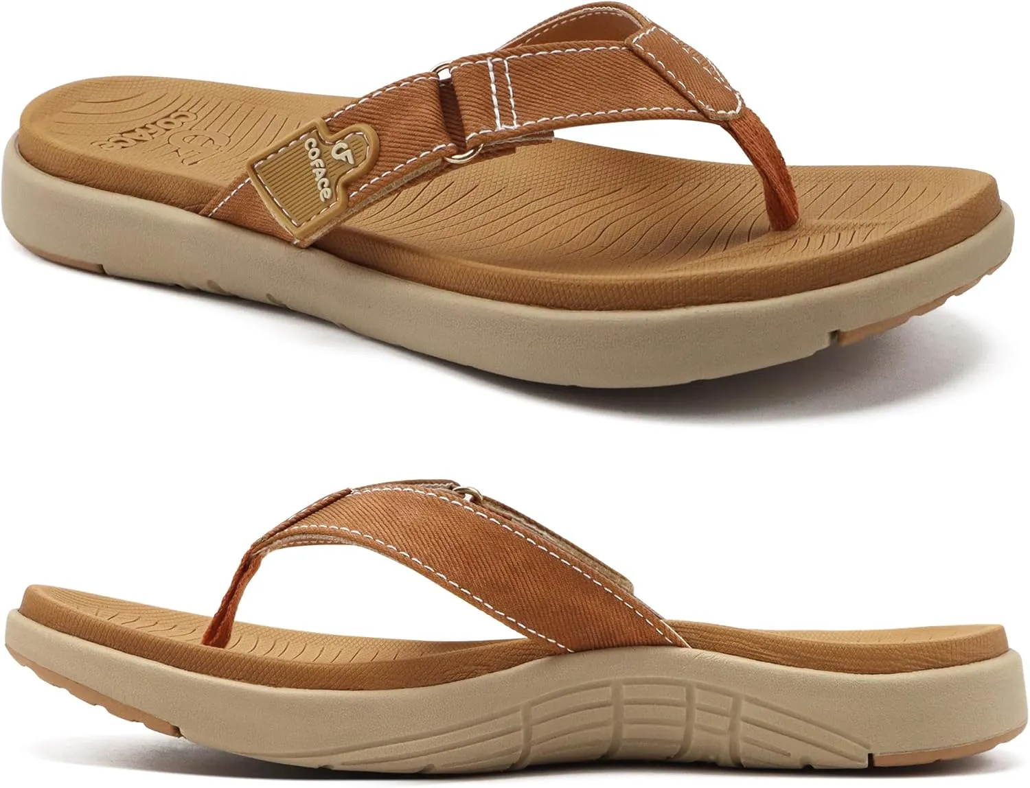 COFACE Flip Flops for Women with Arch Support Beach Thong Sandals for Woman Adjustable Fashion Orthopedic Sandal Outdoor