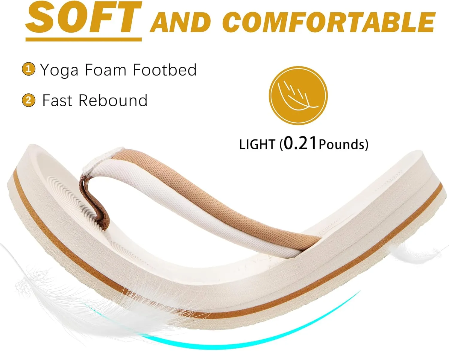 COFACE Flip Flops For Women with Arch Support Comfortable Woman Thong-Sandals Yoga Mat Lightweight Orthopedic Womens Flip-Flop