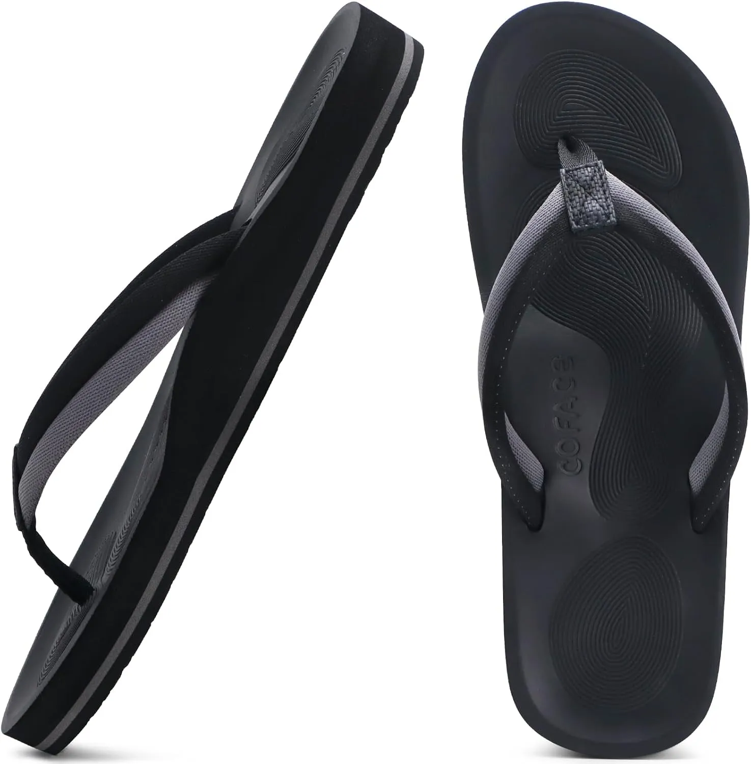 COFACE Flip Flops For Women with Arch Support Comfortable Woman Thong-Sandals Yoga Mat Lightweight Orthopedic Womens Flip-Flop