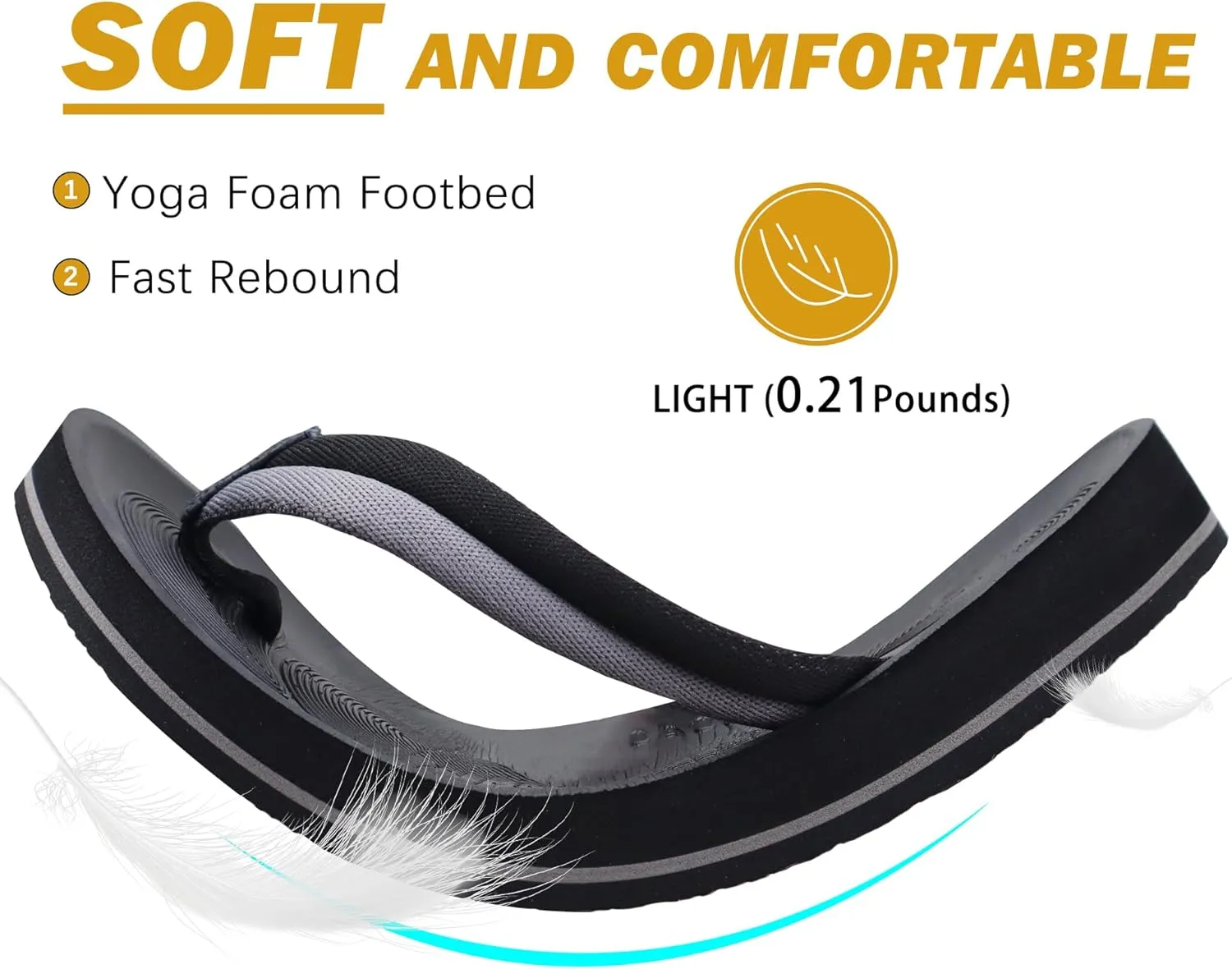 COFACE Flip Flops For Women with Arch Support Comfortable Woman Thong-Sandals Yoga Mat Lightweight Orthopedic Womens Flip-Flop