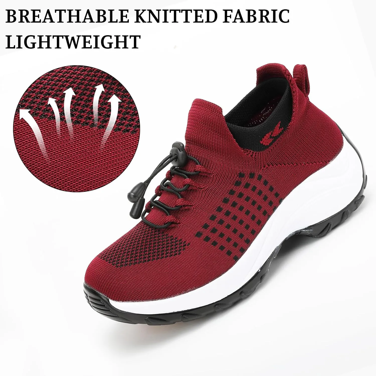 Comfort Wear Orthowear Shoes for Women Plantar Fasciitis Ortho Stretch Cushion Shoes for Women, Comfortable Orthopedic Walking Sneakers Nurse Shoe Mesh Breathable Diabetic Shoe