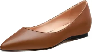 Comfortable Flats for Women Pointed Toe Slip On Pumps Dress Shoe
