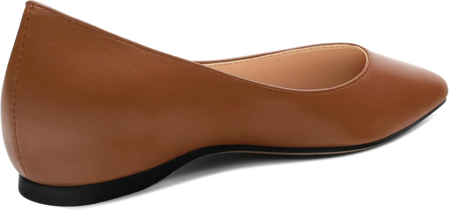 Comfortable Flats for Women Pointed Toe Slip On Pumps Dress Shoe