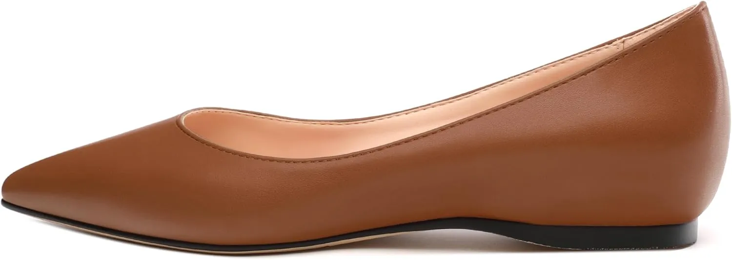Comfortable Flats for Women Pointed Toe Slip On Pumps Dress Shoe