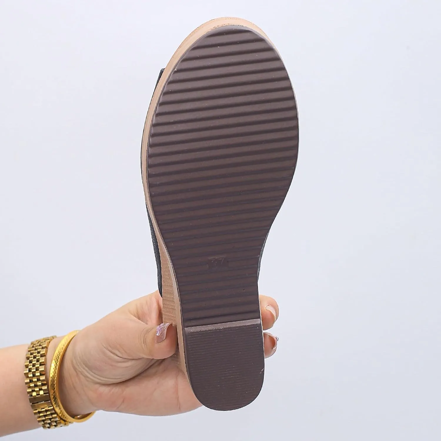 Cork Platform Sandals For Women Dressy Open Toe Wedge Sandals Summer Slip On Backless Beach Slides Trendy Wide Width Fish Mouth House Slippers