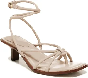 Coutgo Womens Strappy Heels Sandals Thong Gladiator Square Open Toe Low Kitten Heeled Criss Cross Ankle Strap Summer Dress Wedding Shoes