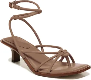 Coutgo Womens Strappy Heels Sandals Thong Gladiator Square Open Toe Low Kitten Heeled Criss Cross Ankle Strap Summer Dress Wedding Shoes