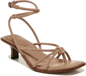 Coutgo Womens Strappy Heels Sandals Thong Gladiator Square Open Toe Low Kitten Heeled Criss Cross Ankle Strap Summer Dress Wedding Shoes
