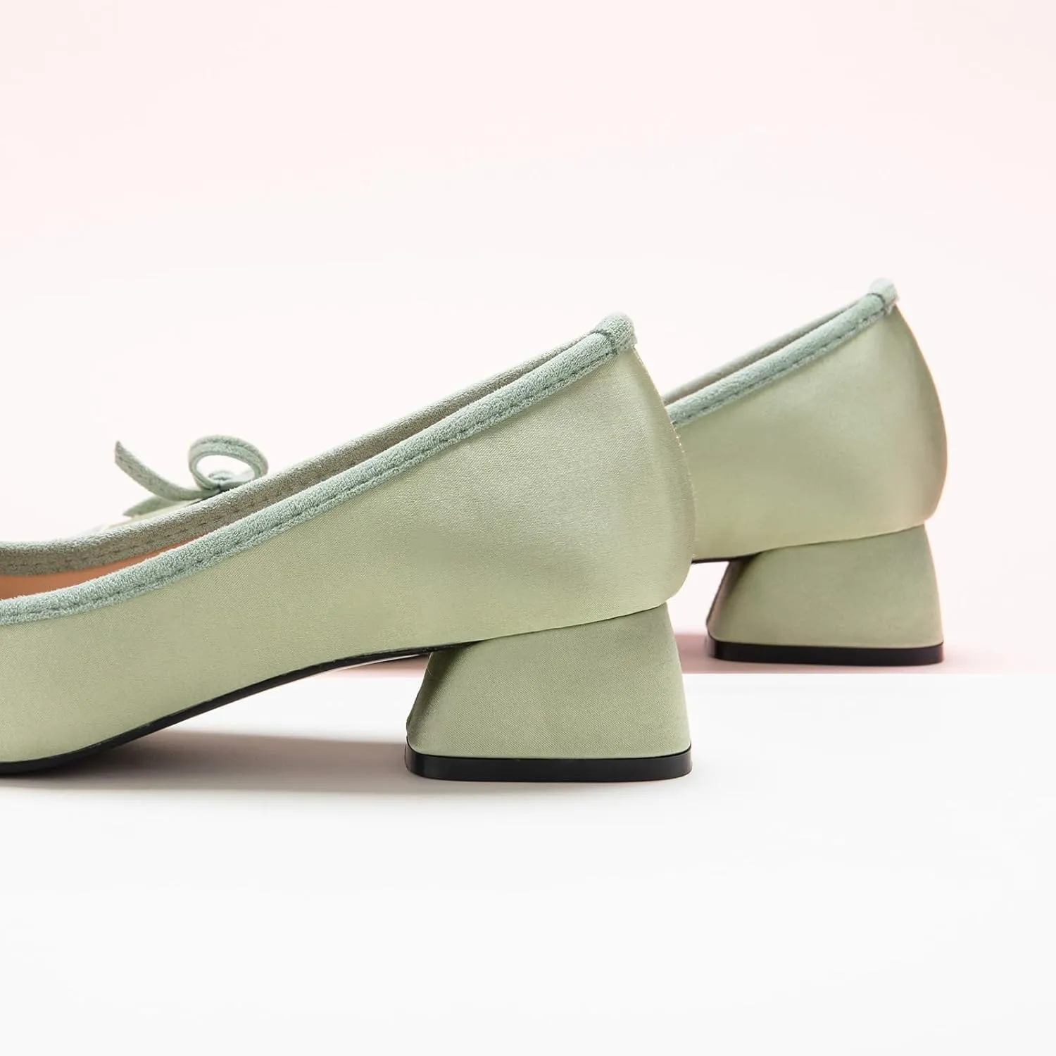 C.Paravano Women's Pump | Square Toe Low Block Heels | Closed Toe Chunky Heels | Leather Low Heel Pumps | Dress Wedding Shoes