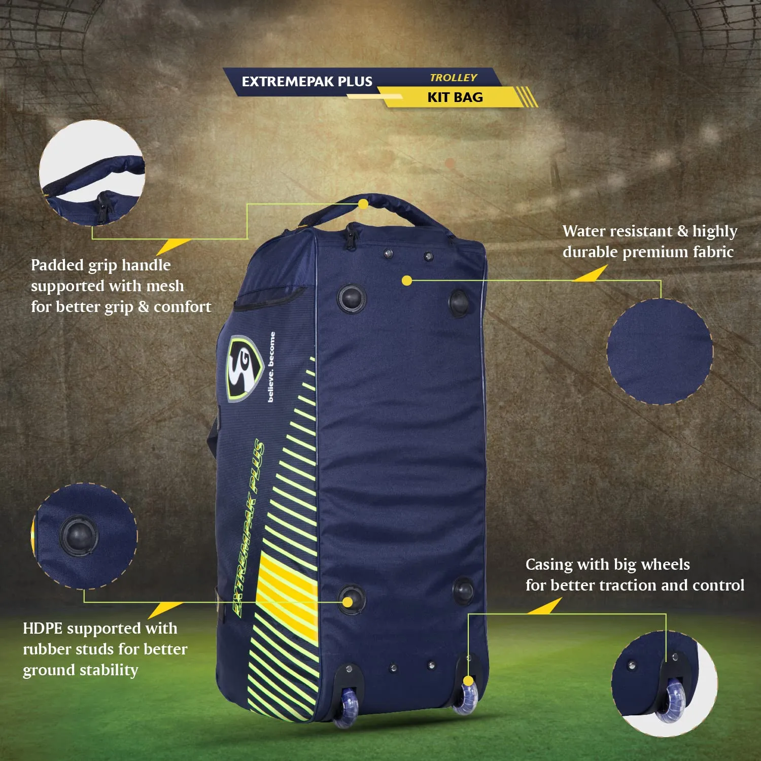 Cricket Kit Bag EXTREMEPAK Plus Trolley