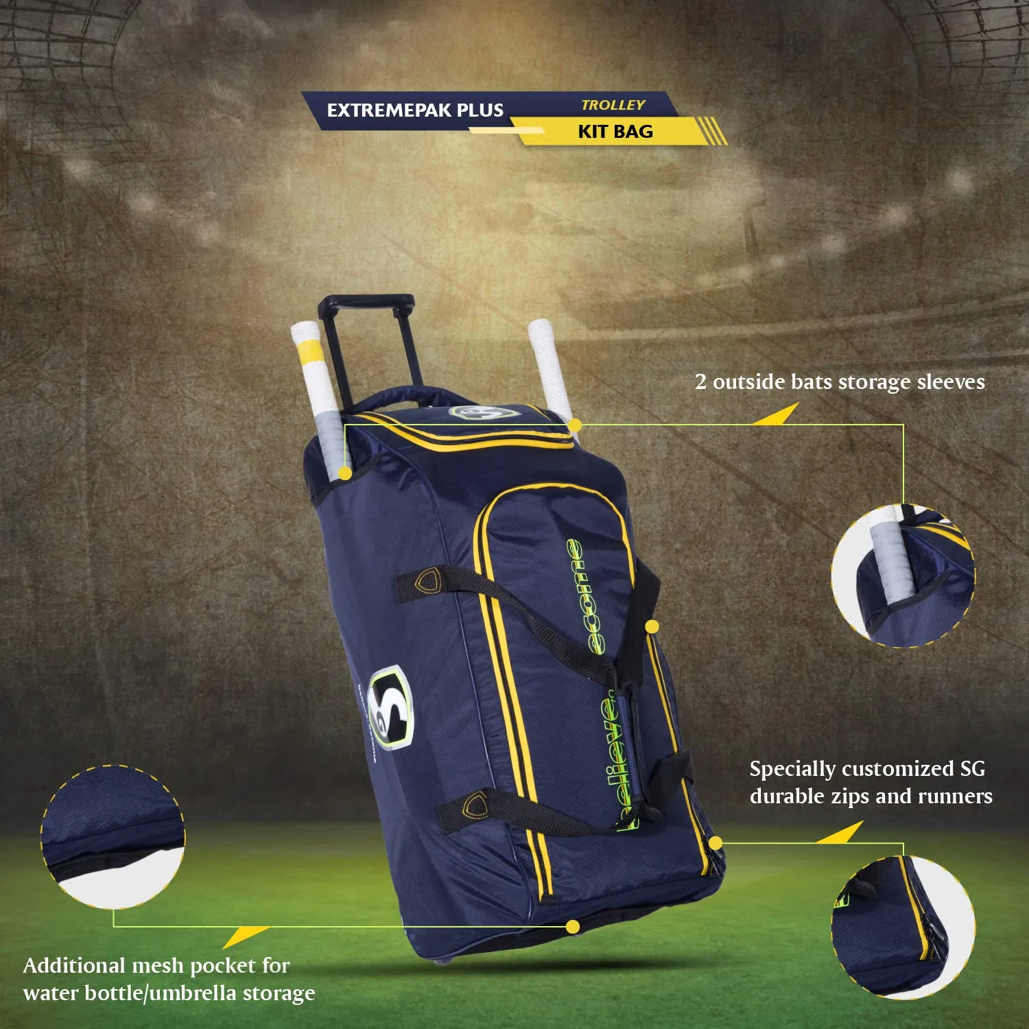 Cricket Kit Bag EXTREMEPAK Plus Trolley