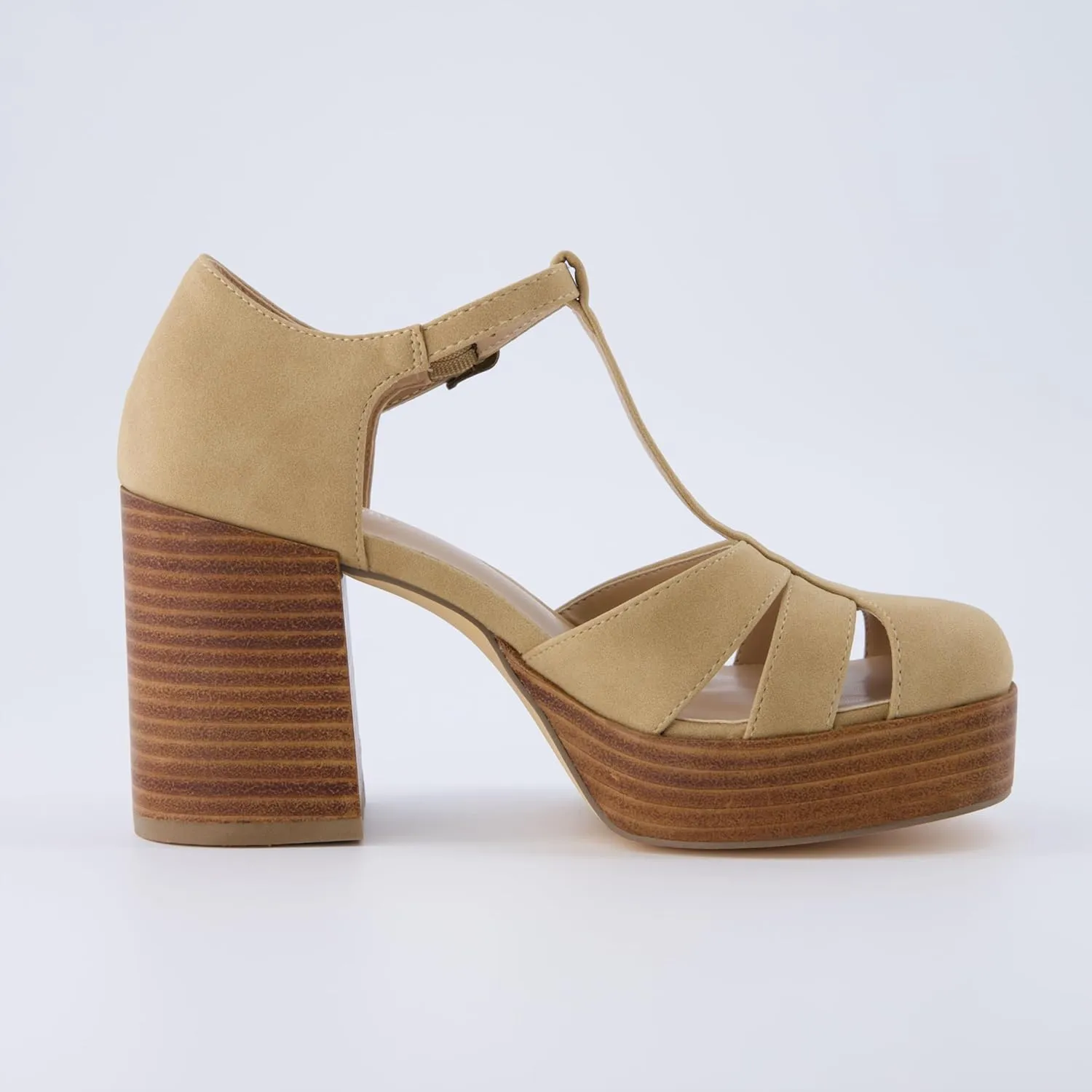 CUSHIONAIRE Women's Tizzy Mary Jane Platform Heels  Memory Foam, Wide Widths Available