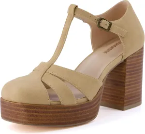 CUSHIONAIRE Women's Tizzy Mary Jane Platform Heels  Memory Foam, Wide Widths Available
