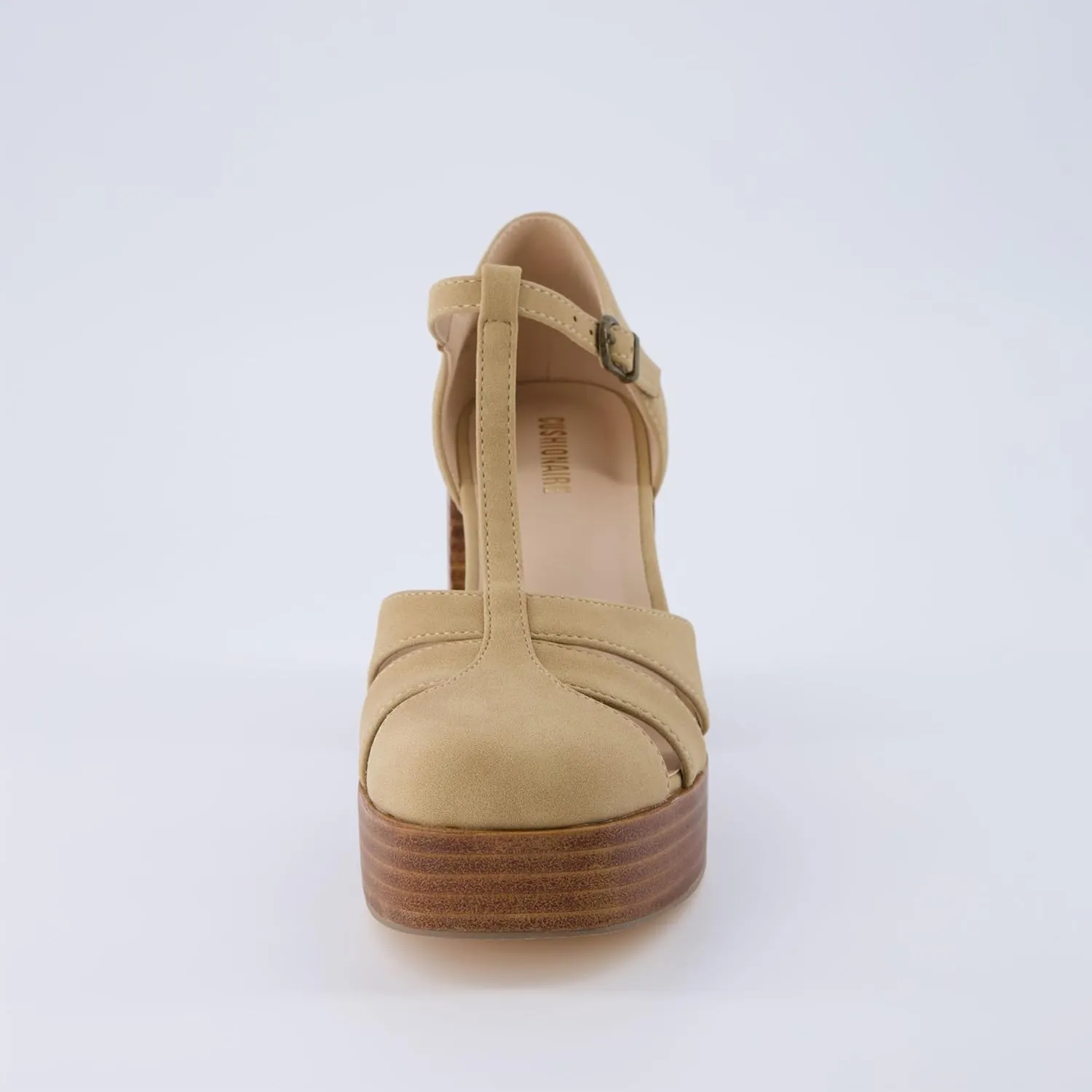 CUSHIONAIRE Women's Tizzy Mary Jane Platform Heels  Memory Foam, Wide Widths Available
