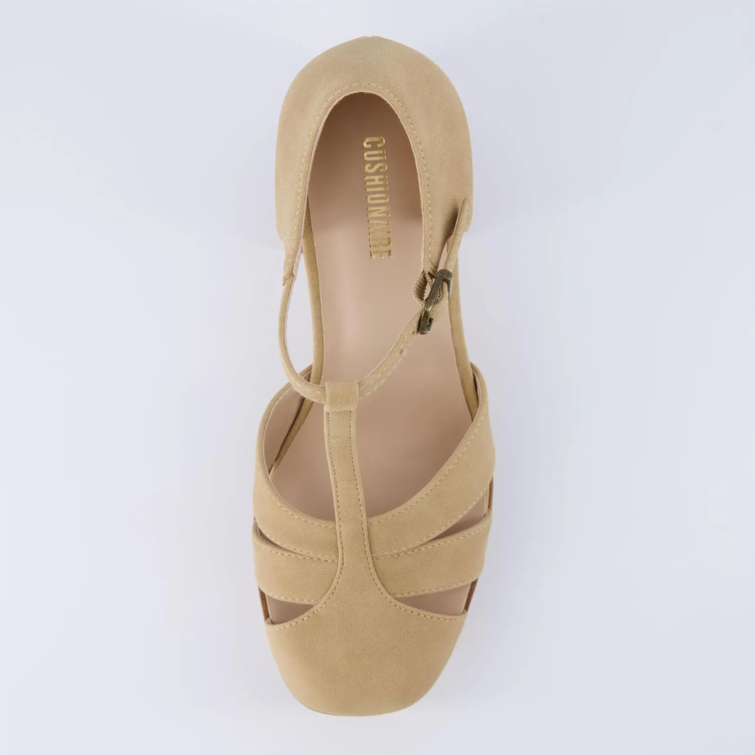 CUSHIONAIRE Women's Tizzy Mary Jane Platform Heels  Memory Foam, Wide Widths Available