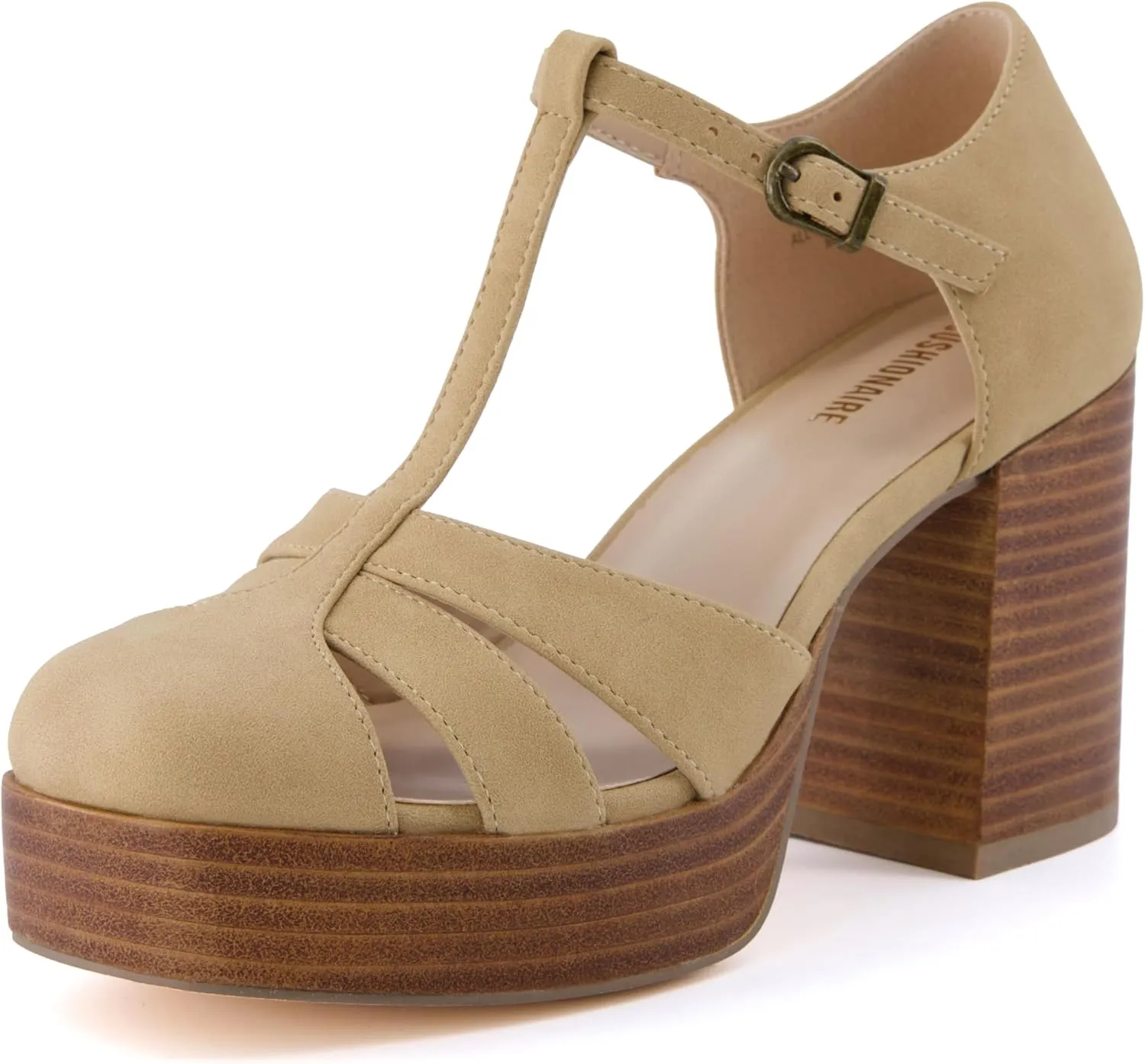CUSHIONAIRE Women's Tizzy Mary Jane Platform Heels  Memory Foam, Wide Widths Available