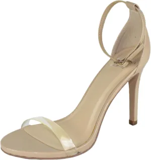 Delicious Shoes Women Ankle Strap Lucite Clear Band Stiletto High Heel Sandals Open Toe JACKEY-S