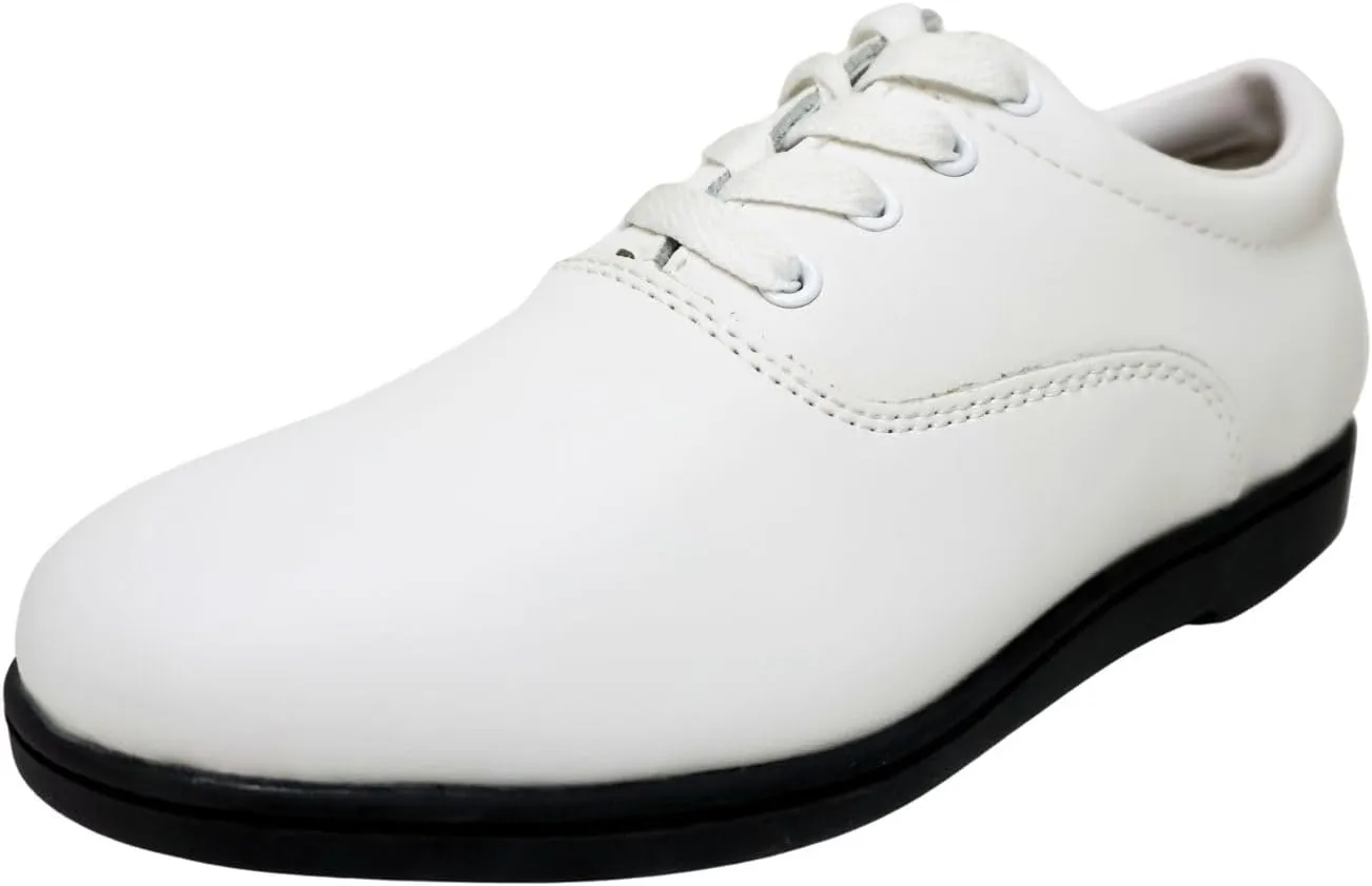 Dinkles Vanguard Marching Band Shoes, Comfortable Mens, Black & White Colors