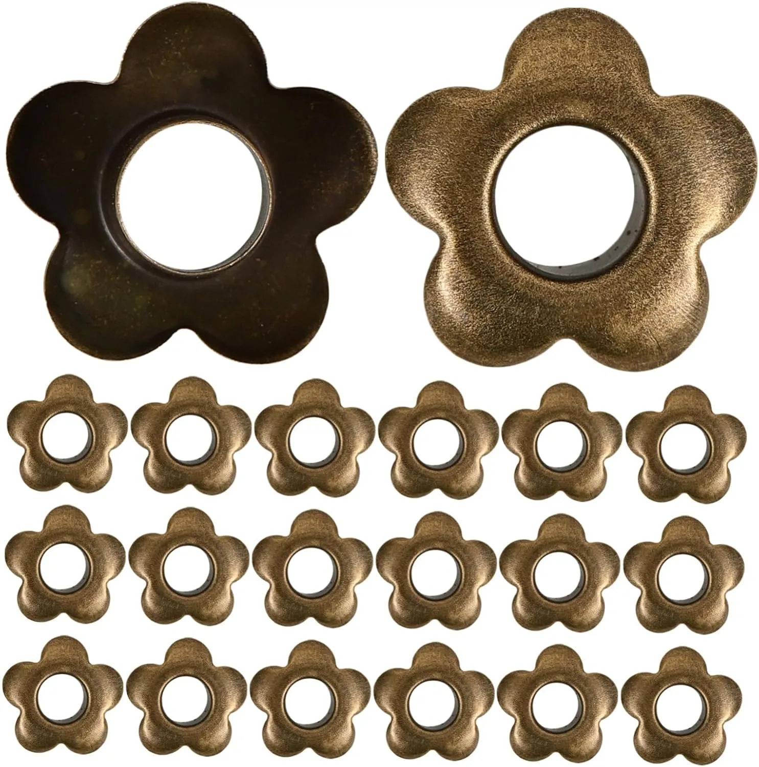DIYEAH DIY Shoe Supplies 200pcs Large Flower Rivet Buttons Boot Lace Hooks Metal Buckles for Climbing Boots Repair