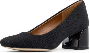 Donald Pliner Women's Aquarius 2" Block Heels, Square Closed Toe Chunky Heels for All Day Wear