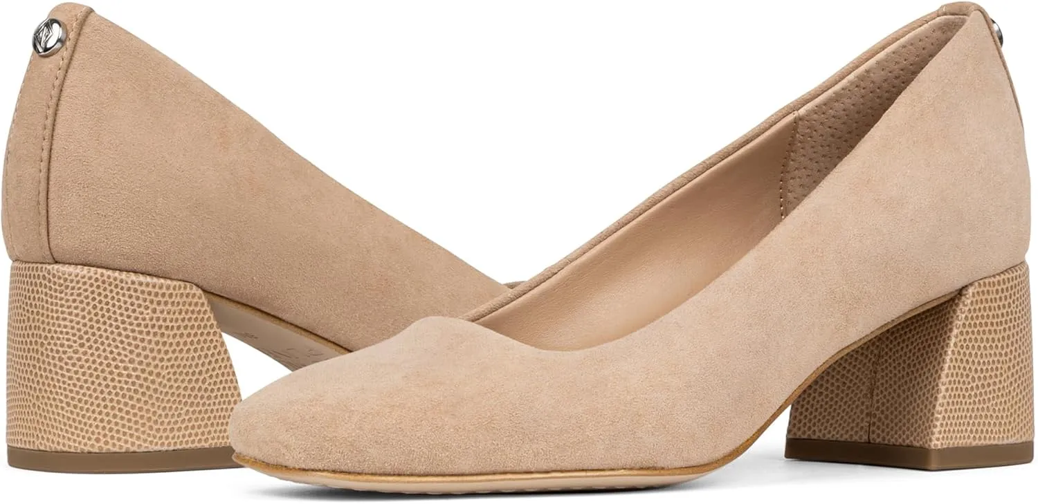 Donald Pliner Women's Aquarius 2" Block Heels, Square Closed Toe Chunky Heels for All Day Wear