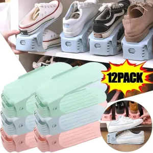 Double-Layer Adjustable Shoe Rack Organizer