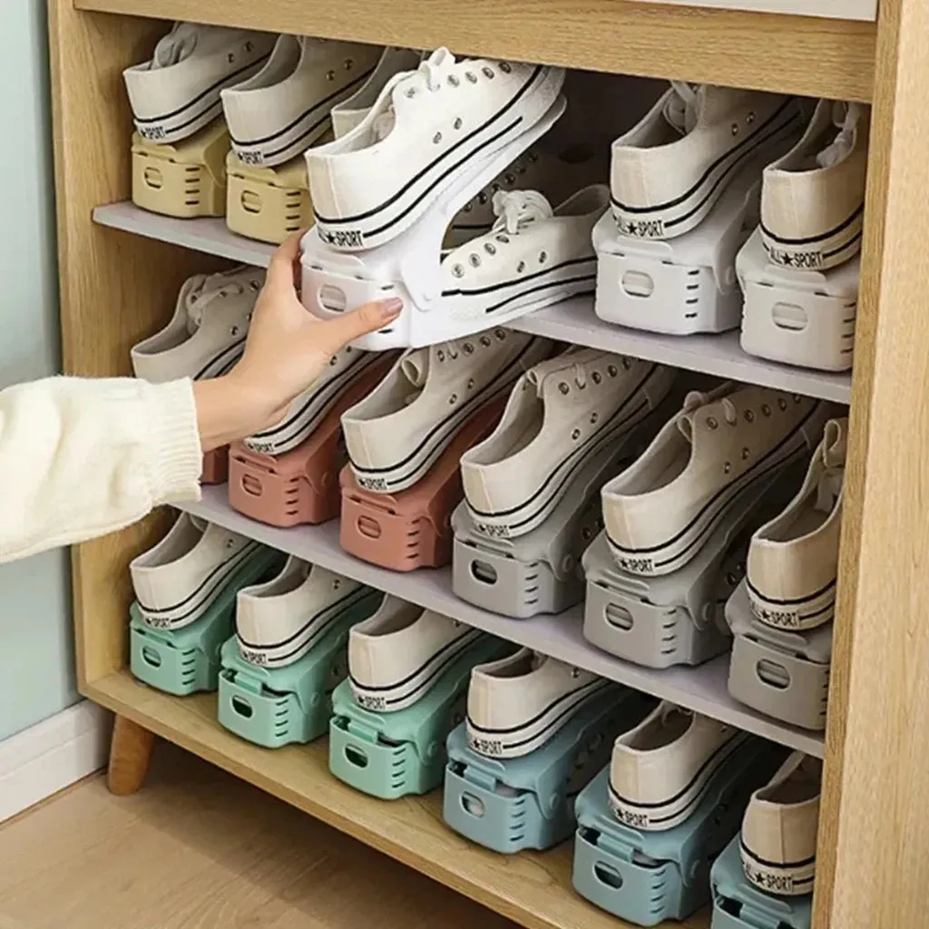 Double-Layer Adjustable Shoe Rack Organizer