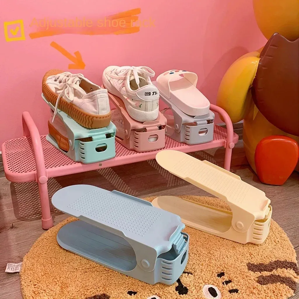 Double-Layer Adjustable Shoe Rack Organizer