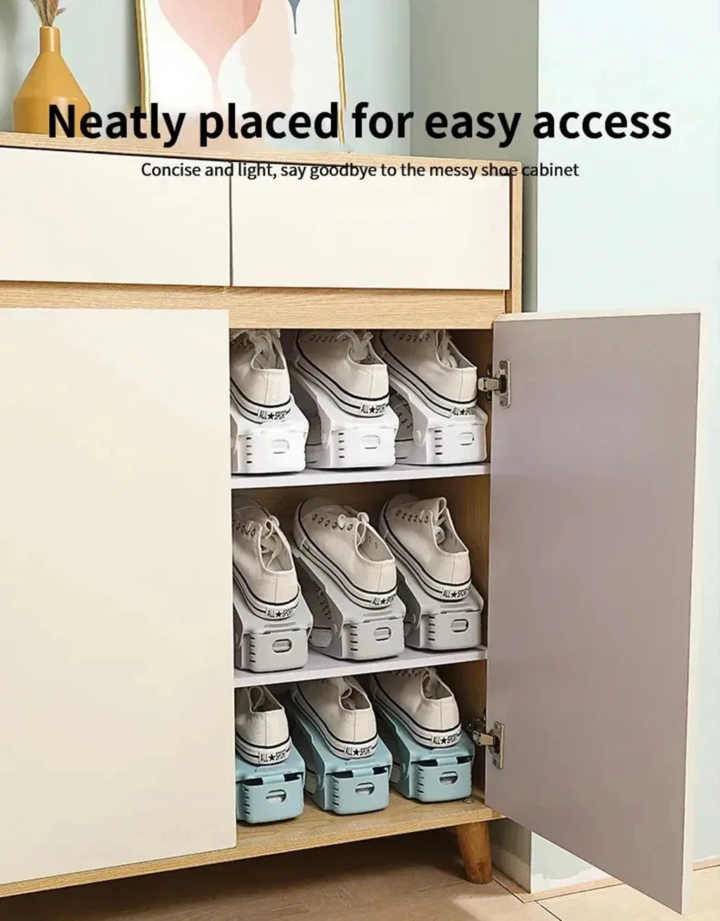 Double-Layer Adjustable Shoe Rack Organizer