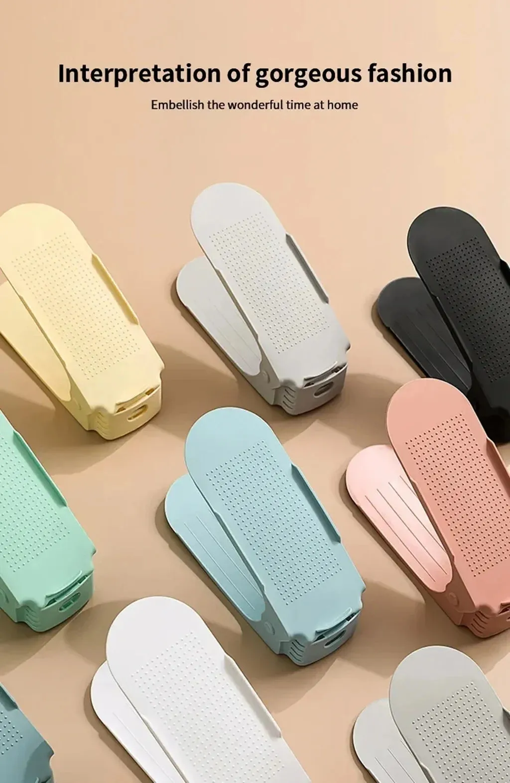 Double-Layer Adjustable Shoe Rack Organizer