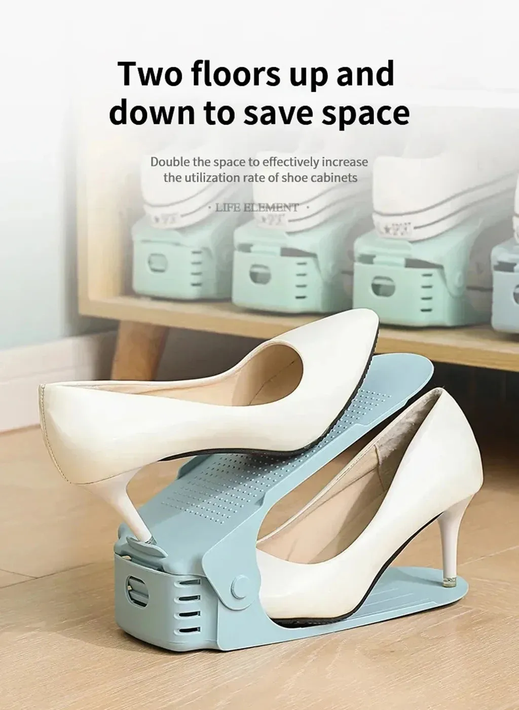 Double-Layer Adjustable Shoe Rack Organizer