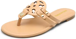 DREAM PAIRS Flip Flops for Women Comfortable Thong Flat Sandals for Summers Dress Beach