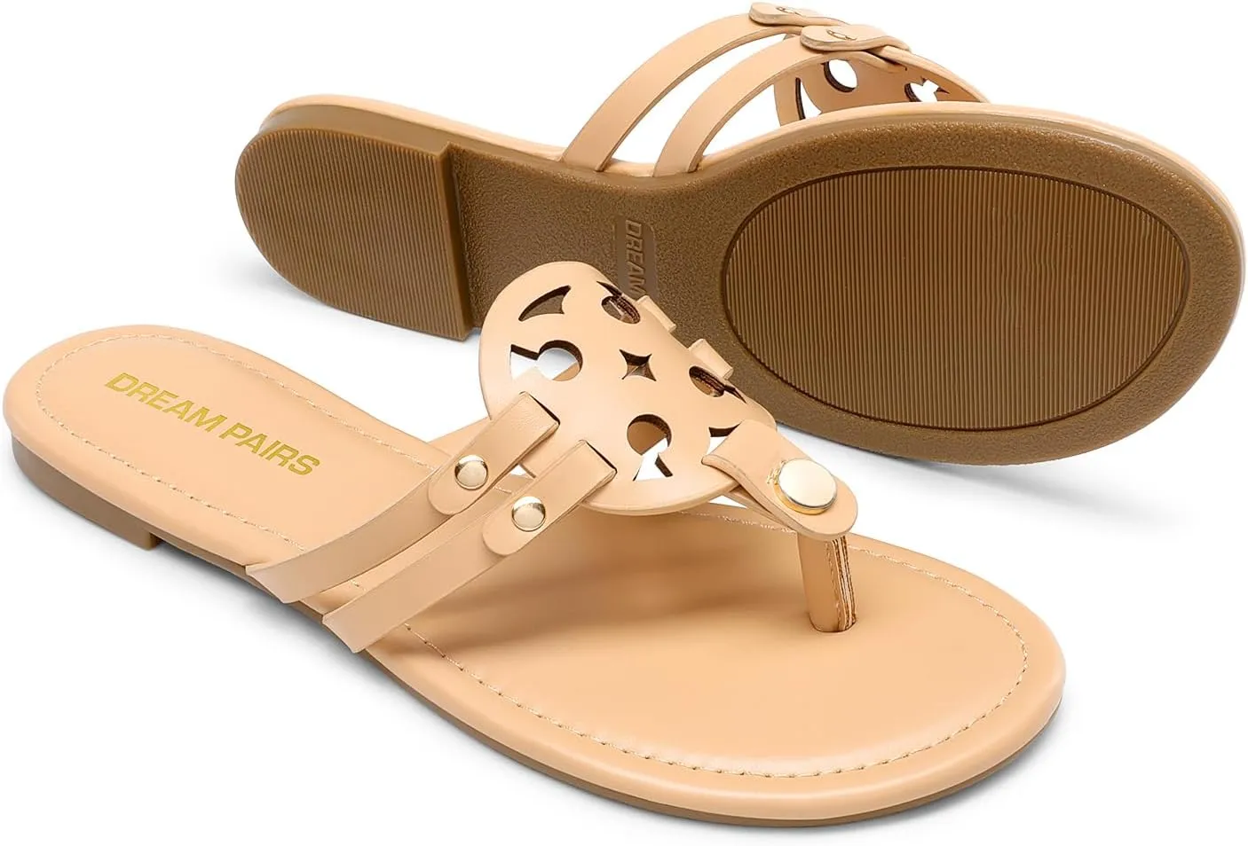 DREAM PAIRS Flip Flops for Women Comfortable Thong Flat Sandals for Summers Dress Beach