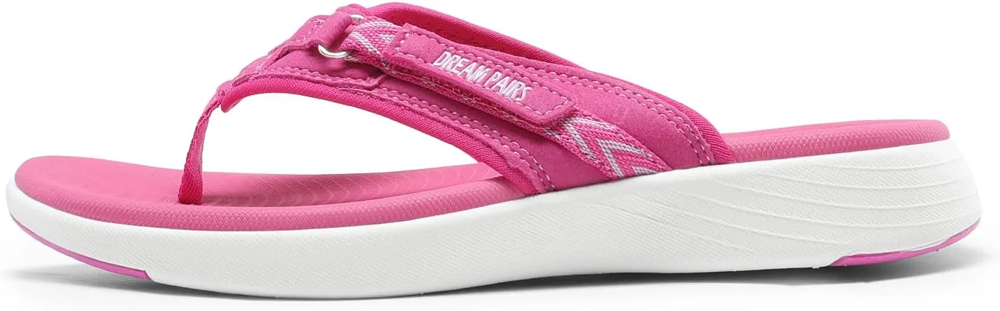 DREAM PAIRS Women's Arch Support Flip Flops Comfortable Thong Sandals
