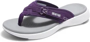 DREAM PAIRS Women's Arch Support Flip Flops Comfortable Thong Sandals