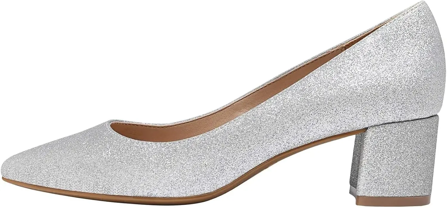 DREAM PAIRS Women’s Chunky Low Block Heels Closed Toe Dress Pumps Shoes