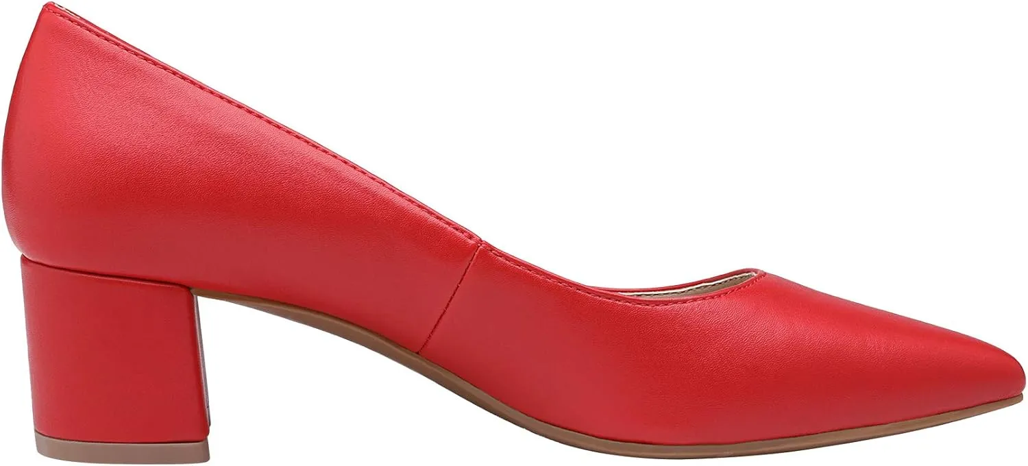 DREAM PAIRS Women’s Chunky Low Block Heels Closed Toe Dress Pumps Shoes