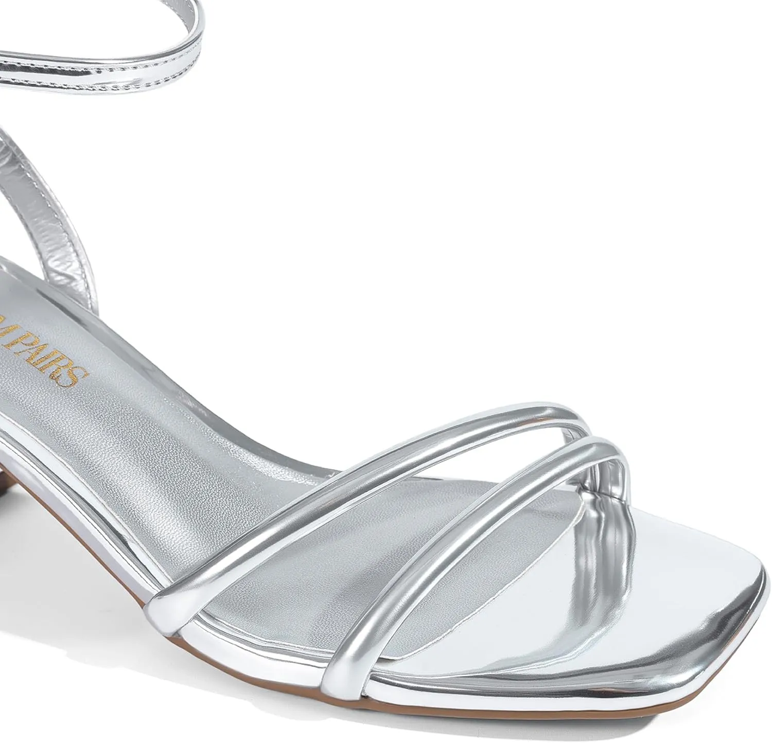 DREAM PAIRS Women's Chunky Strappy Heels Square Open Toe Ankle Buckle Low Heels Sandals for Daily Wedding Party Dress