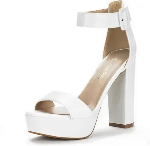 DREAM PAIRS Women's Hi-lo Heeled Sandal