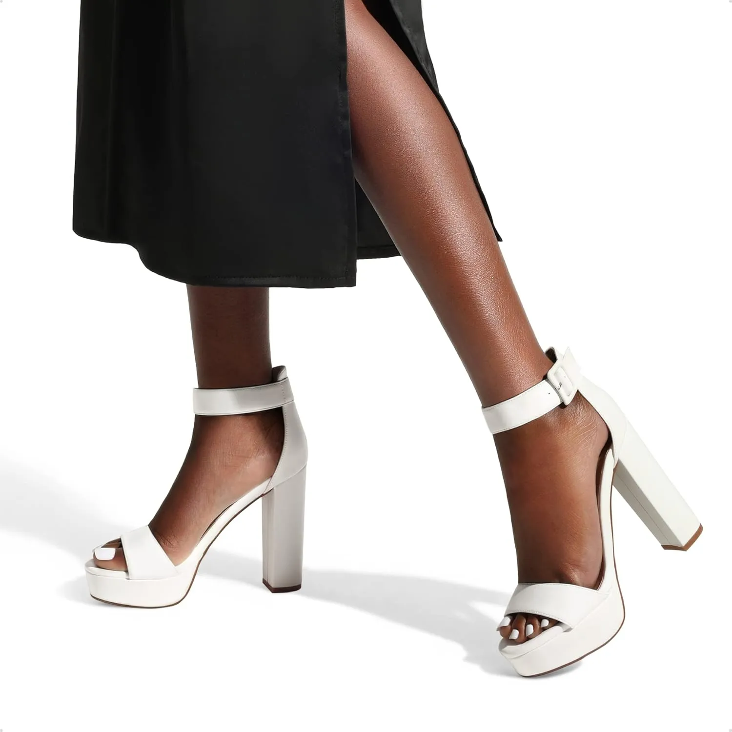 DREAM PAIRS Women's Hi-lo Heeled Sandal